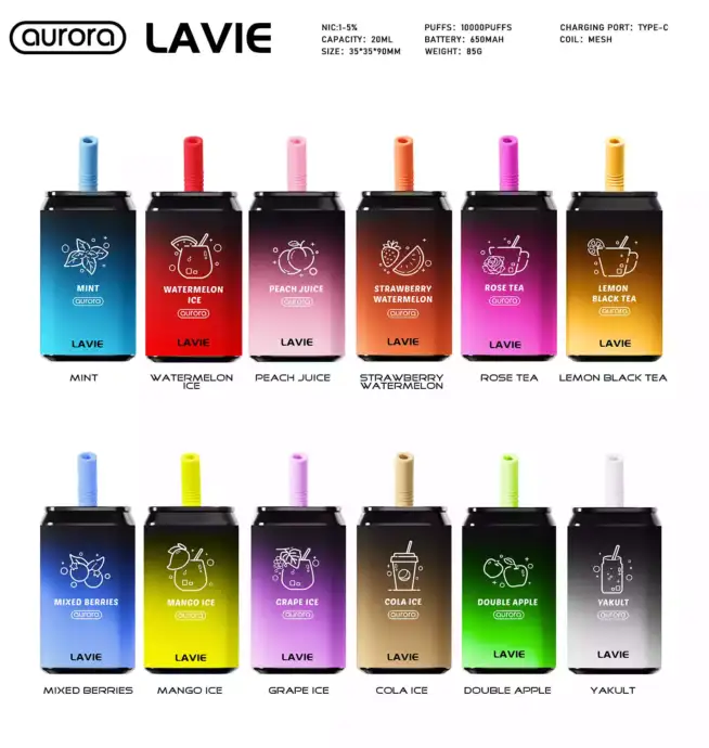 LAVIE Aurora 11000 Puffs 22 ml Vape mit USB-C & 650 mAh Akku